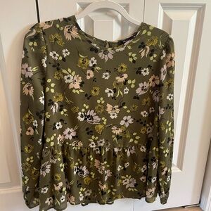 Floral Green Women's Top